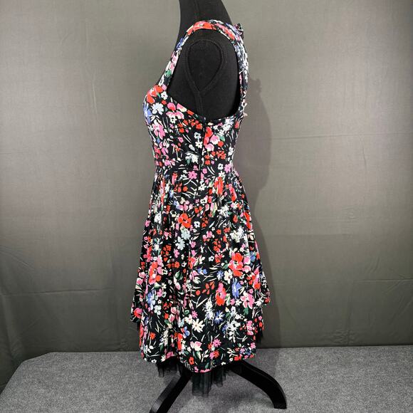 Free People Dress Women 2 Sunkissed Summer Mini Boho Coquette Floral Tulle - Picture 3 of 16